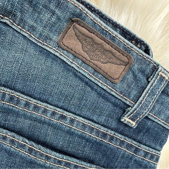 Harley-Davidson Blue Straight Leg Jeans Classic Denim - Picture 4 of 9